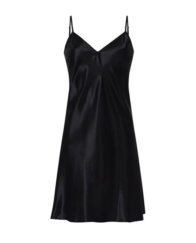 Camis&oacute;n de Tirantes de Raso Negro image number null