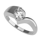 Anillo de Compromiso de 14K con Diamante de Laboratorio 0.20 CT F VS1 Talla 4.5 ORO BLANCO 14K&ndash; / FJ848-20-14W-LG-45