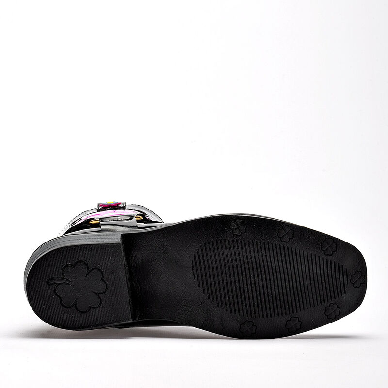 Karsten bota tac&oacute;n para ni&ntilde;a  negro charol fius... image number null