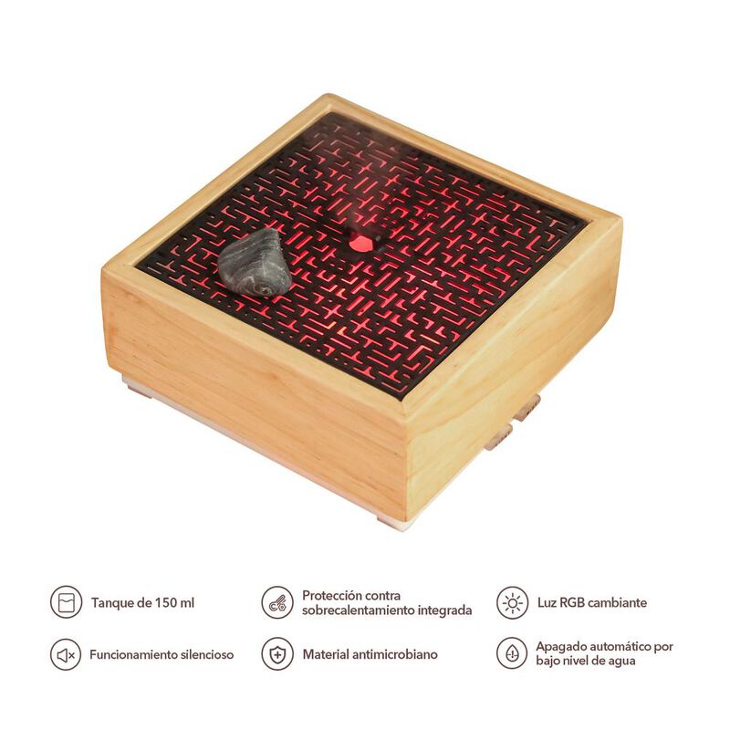 Difusor ultrasónico de aromaterapia madera image number null