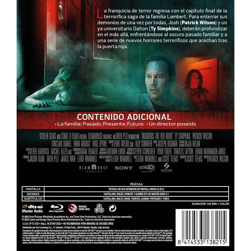 Insidious 5: La Puerta Roja (blu-ray) [blu-ray] image number null