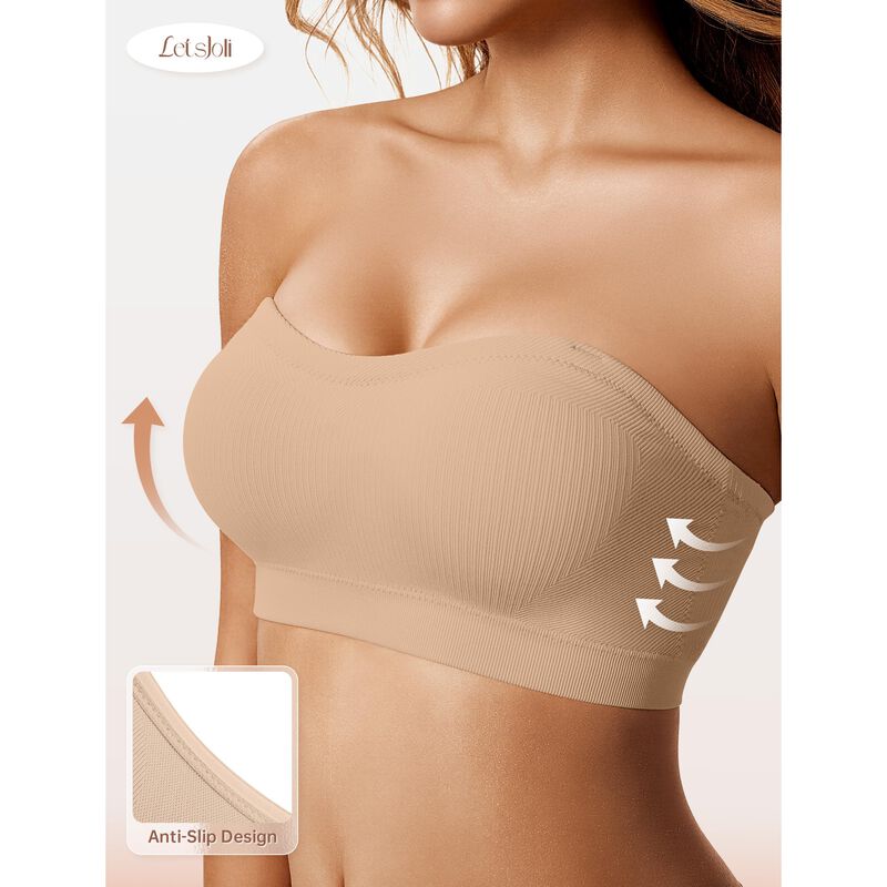 Sujetador Bandeau Push-up Inal&aacute;mbrico Letsjoli image number null