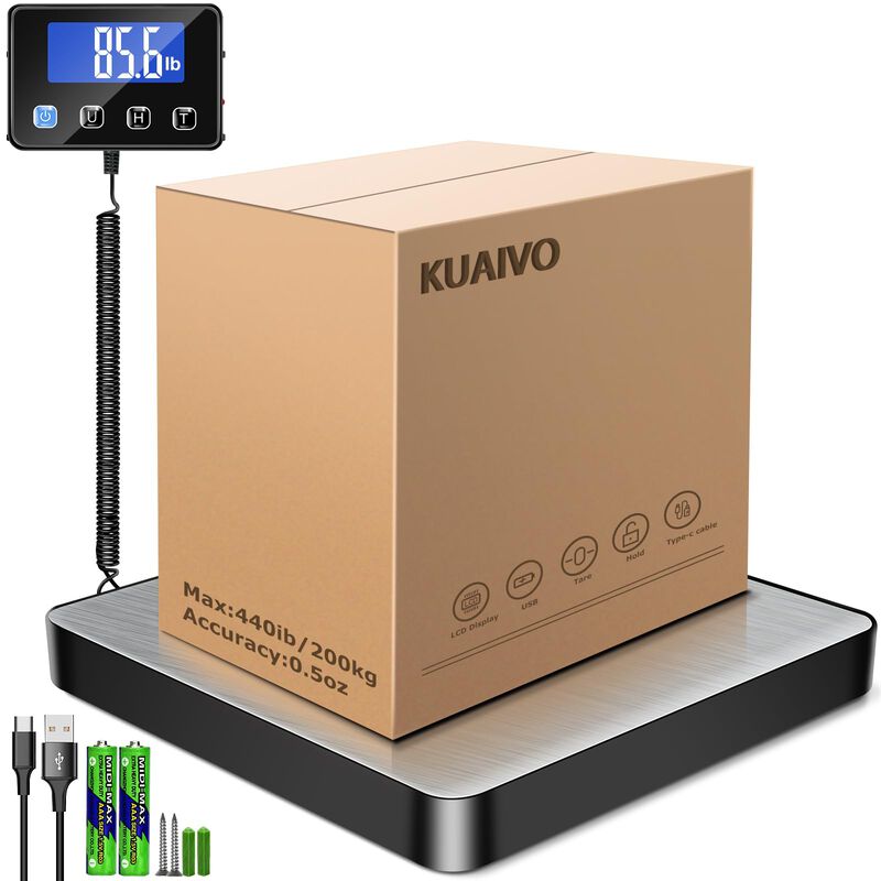 B&aacute;scula De Env&iacute;o Kuaivo 200 Kg/10 G Con Pantall... image number null