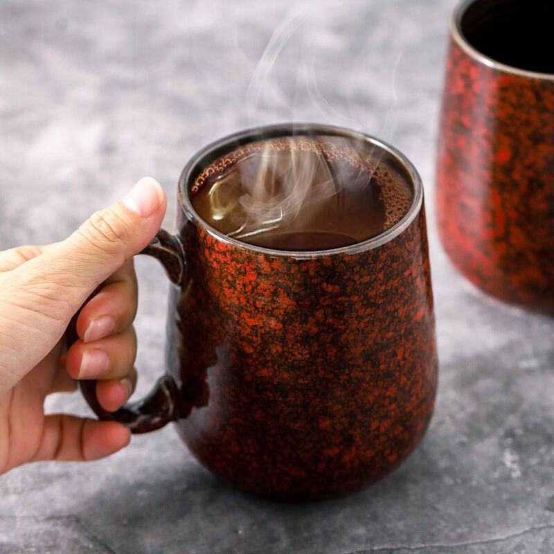 Juego De 6 Tazas De Caf&eacute; Hasense 425 ml Rojo Ce... image number null