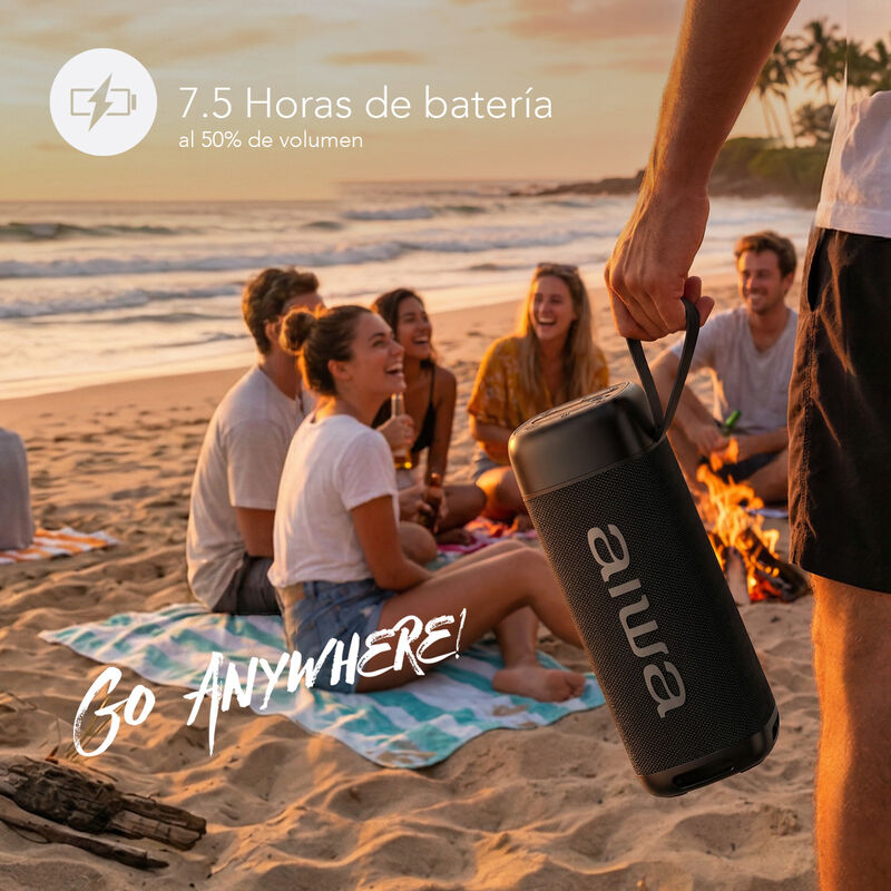 Bocina Bluetooth Port&aacute;til Aiwa Aws05bt Tws Ipx5... image number null