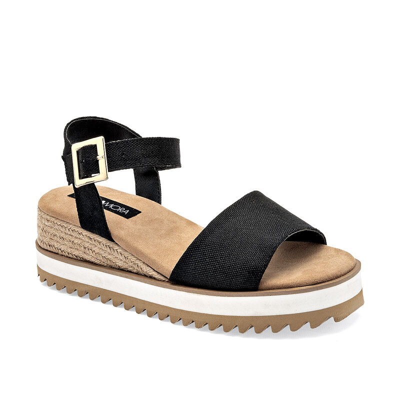 Moramora Sandalia para mujer negro image number null