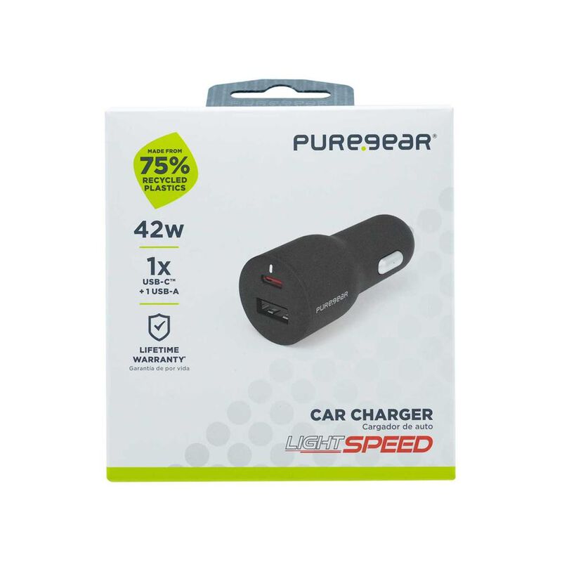 Cargador Auto Plug In PUREGEAR 42W dual USB-C U... image number null