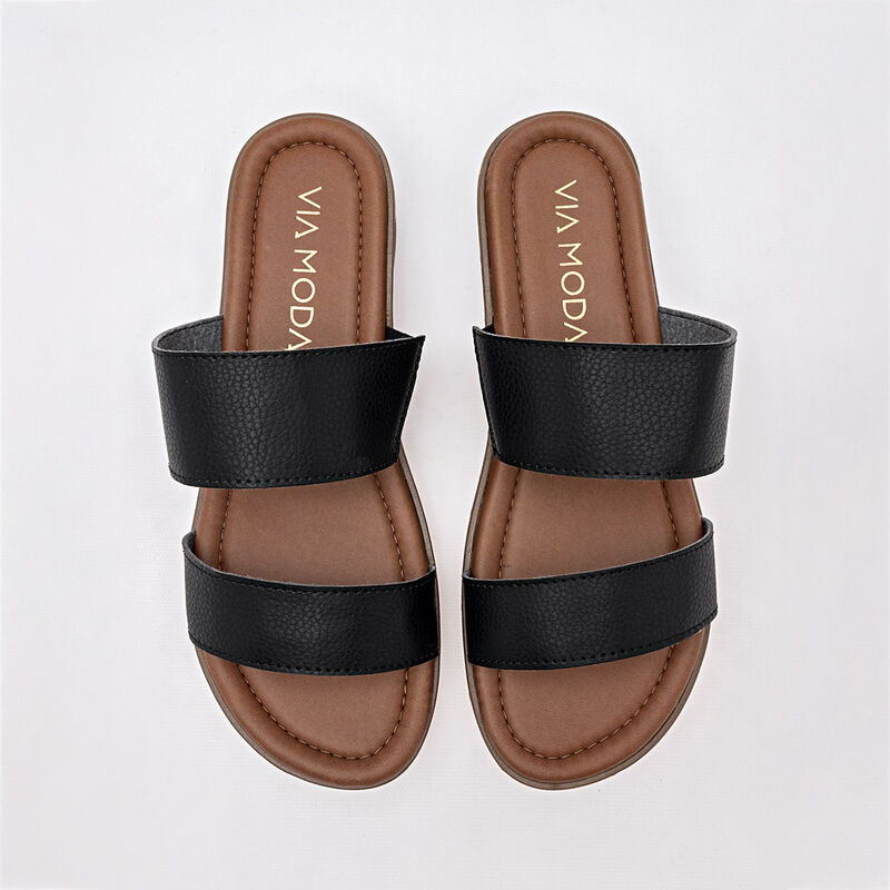 Via Moda Sandalia para mujer negro image number null