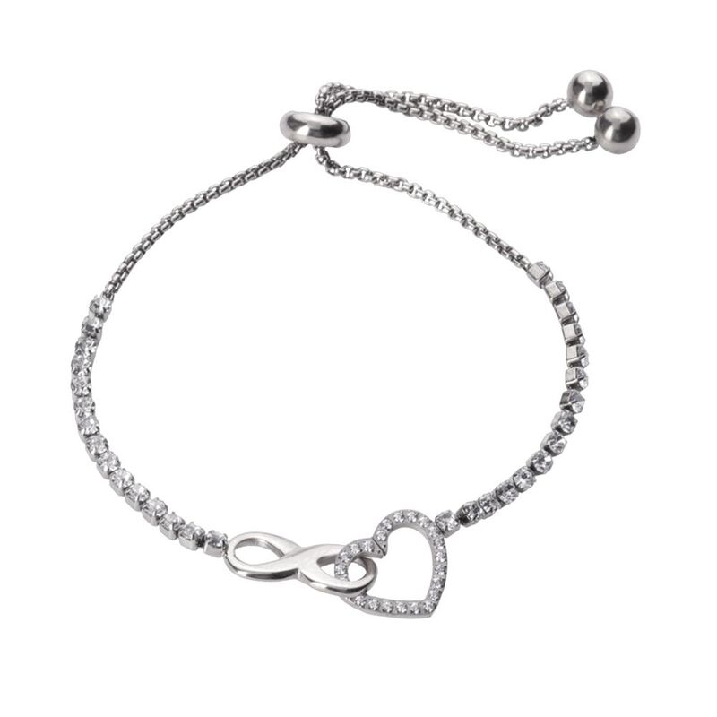 Pulsera Mujer Coraz&oacute;n Infinito Zirconia Regalo ... image number null