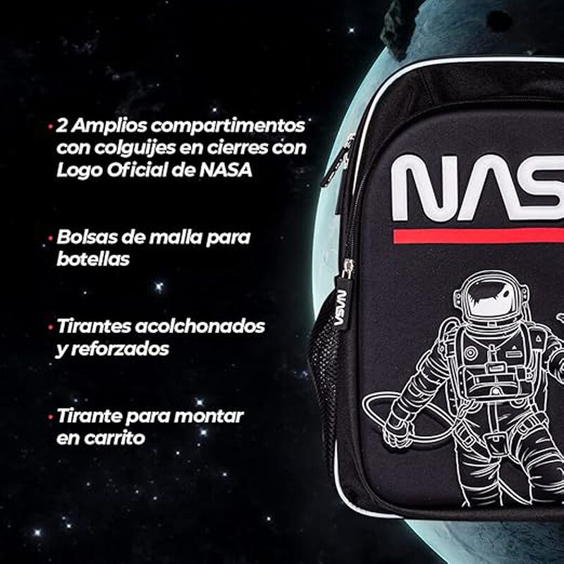 TechZone Mochila Escolar NASA con Astronauta 3D... image number null