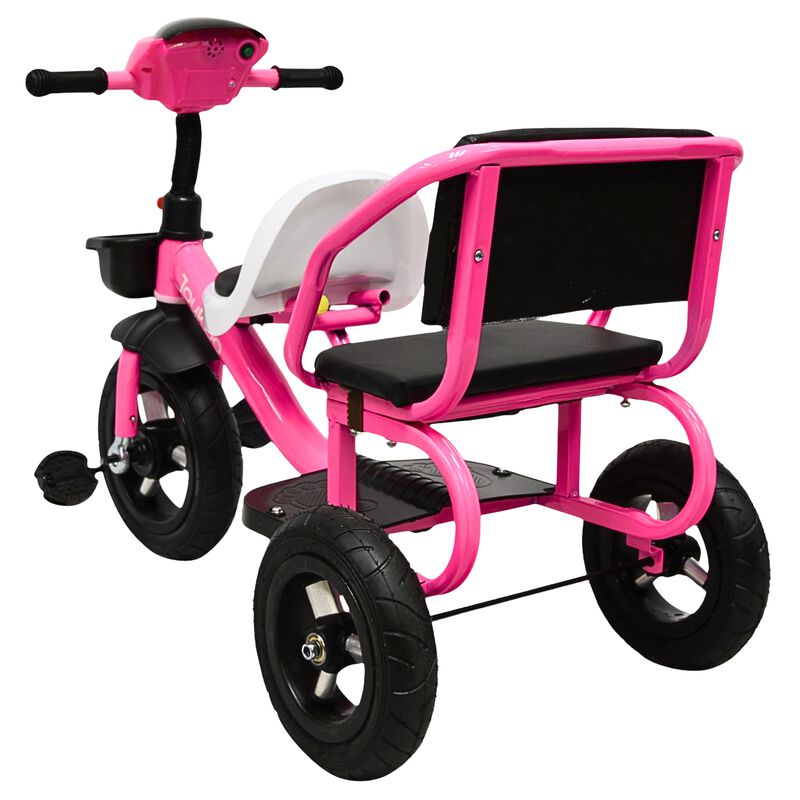 Triciclo para Ni&ntilde;os Dos Asientos Torreta con Lu... image number null