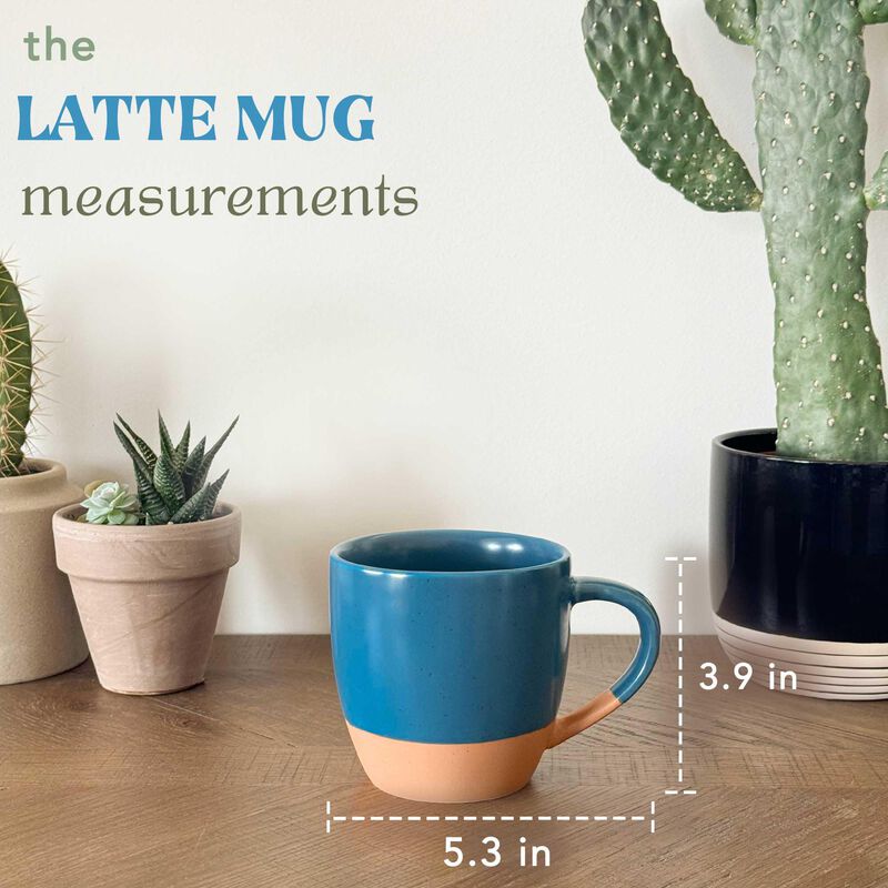 Set De 4 Tazas Tipo Latte Mora Cer&aacute;mica Mate 47... image number null