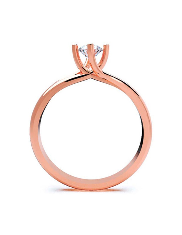 Anillo de Compromiso de 14K con Circonia Talla ... image number null