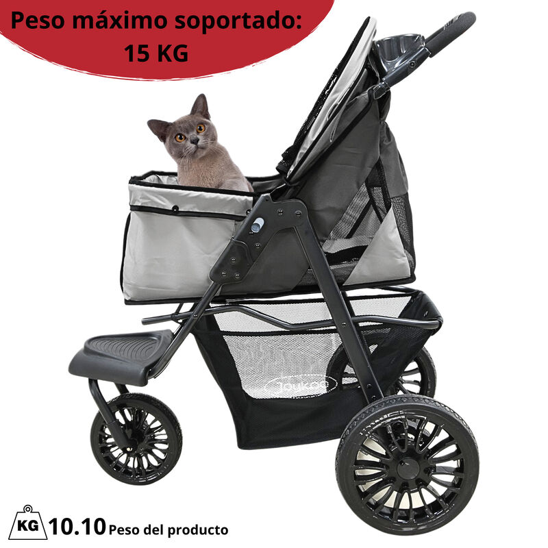 Carriola Para Mascotas 3 Ruedas Para Raza Chica... image number null