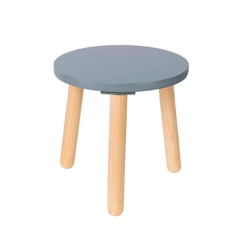 Banquito de Madera para Ni&ntilde;os-Redondo-Azul image number null