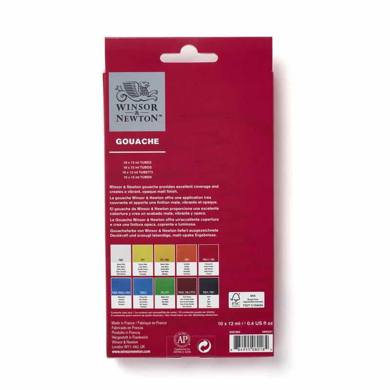 Set De Pintura Gouache Winsor & Newton, 10 Tubo... image number null