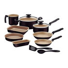 Bater&iacute;a Cocina 12piezas Antiadherente Aluminio Negro Tramontina