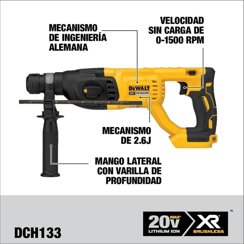 Rotomartillo Dewalt Sds-plus 20v Max Inal&aacute;mbric... image number null