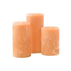 Set De 3 Velas Arom&aacute;ticas Becky Home Durazno, Color Naranja Claro