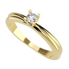 Anillo de Compromiso de 14K con Diamante de Laboratorio 0.20 CT F VS1 Talla 5 ORO AMARILLO 14K &ndash; / M447-20-14Y-LG-5