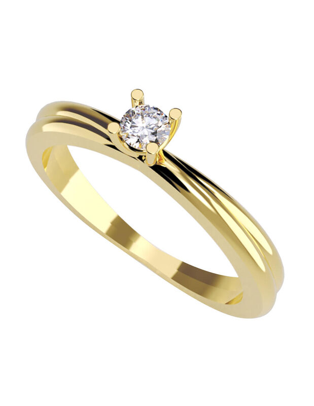 Anillo de Compromiso de 14K con Diamante de Lab... image number null