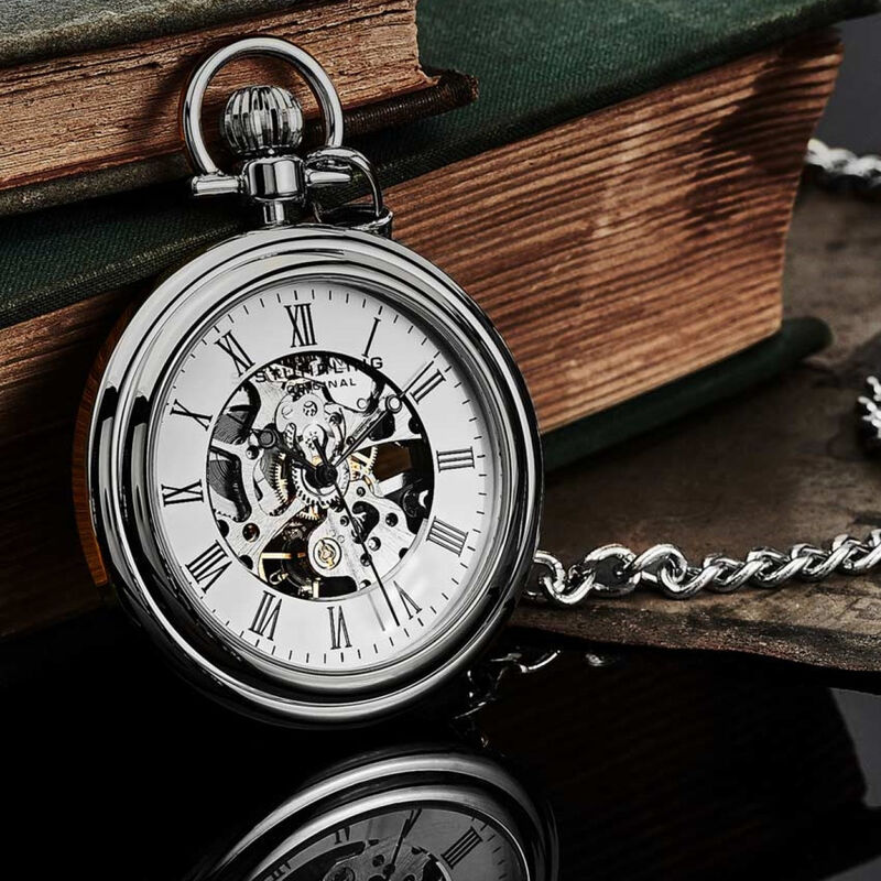 Reloj Stuhrling de bolsillo para hombre de cuer... image number null