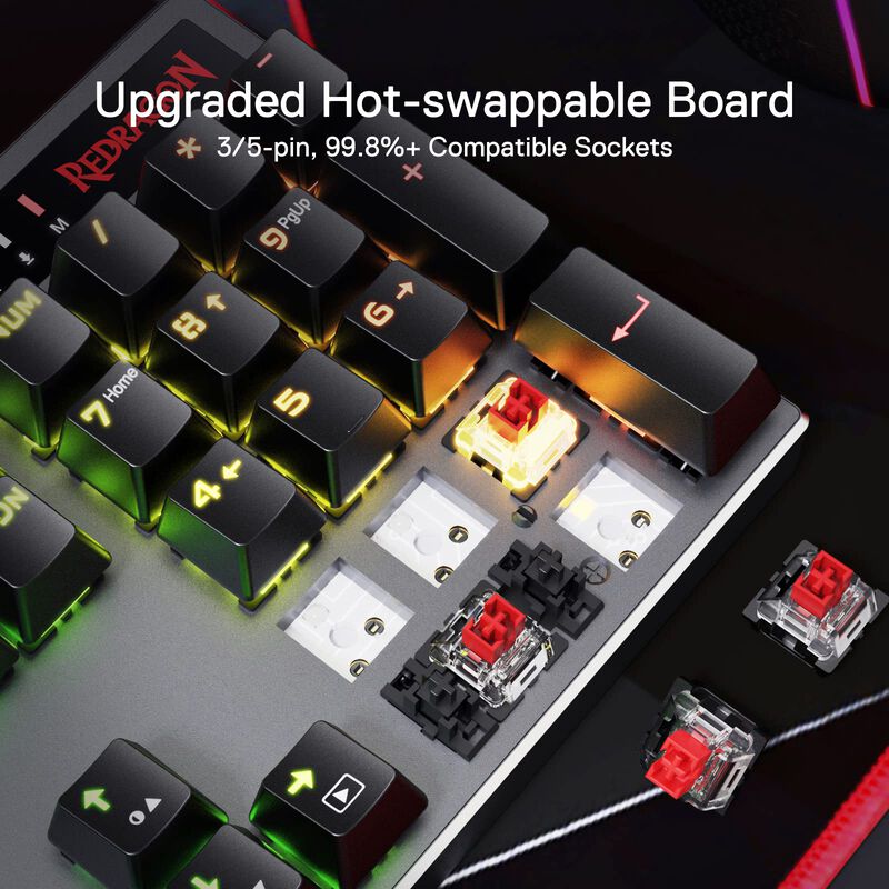 Teclado Inal&aacute;mbrico Rgb Para Juegos Redragon K5... image number null