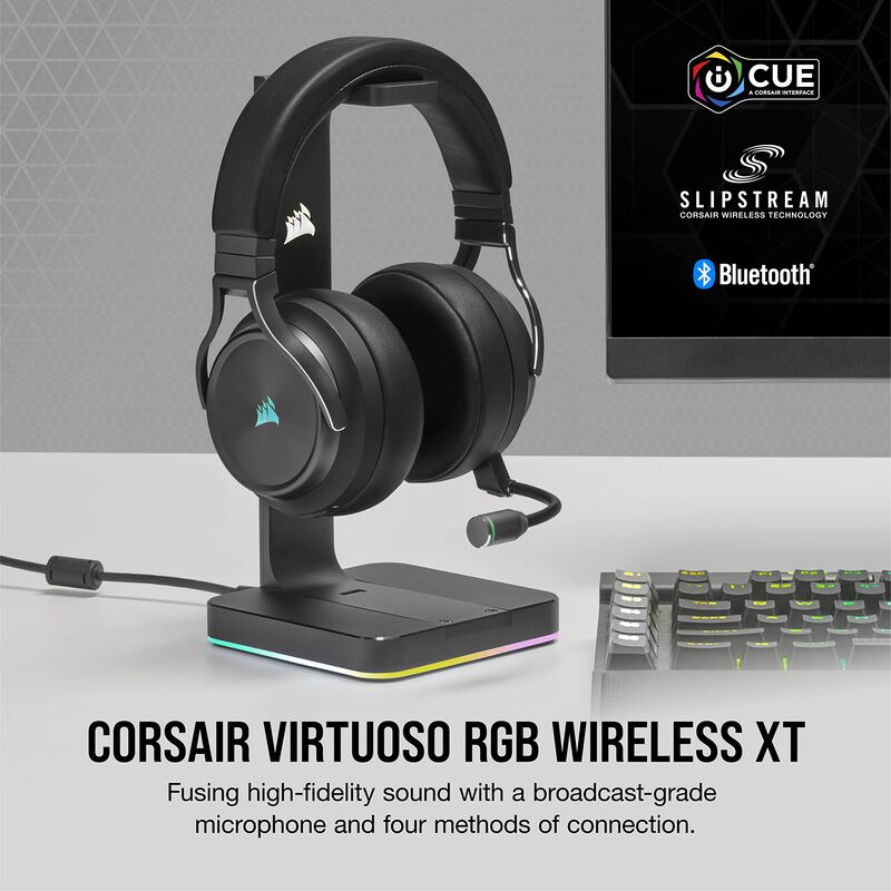 Auriculares Corsair Virtuoso RGB Wireless XT Bl... image number null
