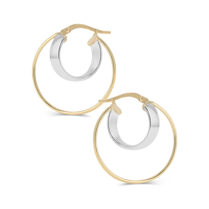 Arracadas Bicolor Oro 10k 20mm (sku A) | Bizzar... image number null