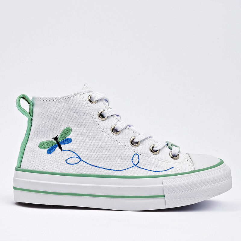 Moramora tenis para ni&ntilde;a blanco verde cod 14068... image number null