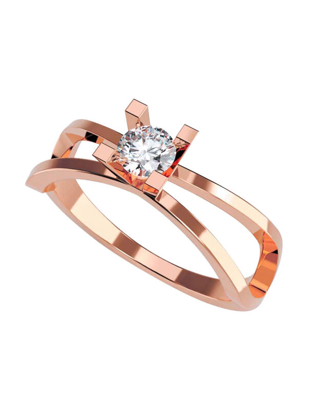 Anillo de Compromiso de 14K con Diamante de Lab... image number null