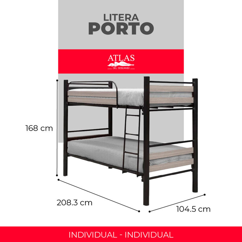 Litera Individual Porto Dise&ntilde;o Met&aacute;lico Elegant... image number null