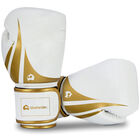 Guantes de Box 8 oz Blanco con Dorado + Protector Bucal Bluelander