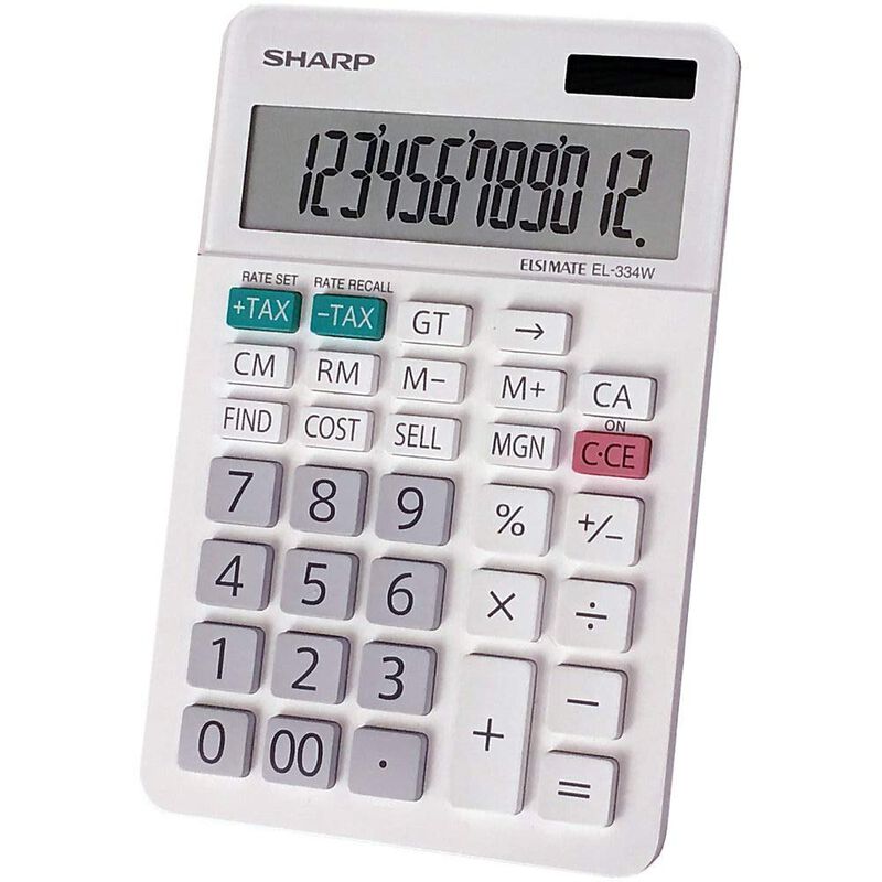 Calculadora Empresarial Sharp El-334wb White 4.... image number null