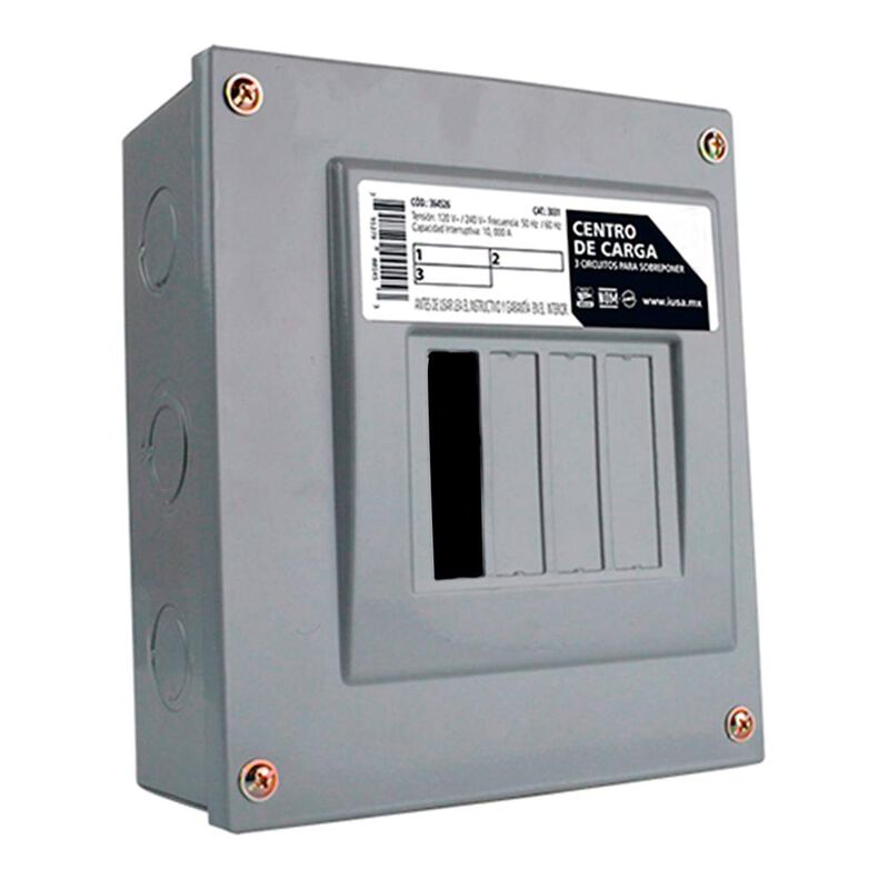 Centro de carga 4 polos para sobreponer image number null