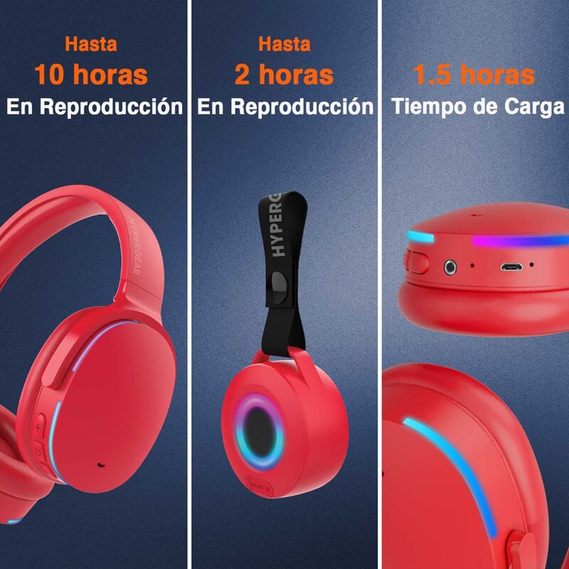 Aud&iacute;fonos y bocina combo HYPERGEAR Rojo Stereo ... image number null