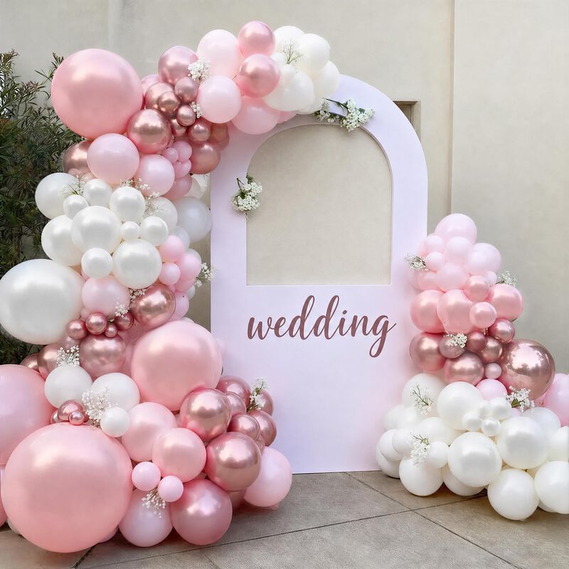 Globos Joyfloat 60 Piezas 30 cm Rosa Y Blanco image number null