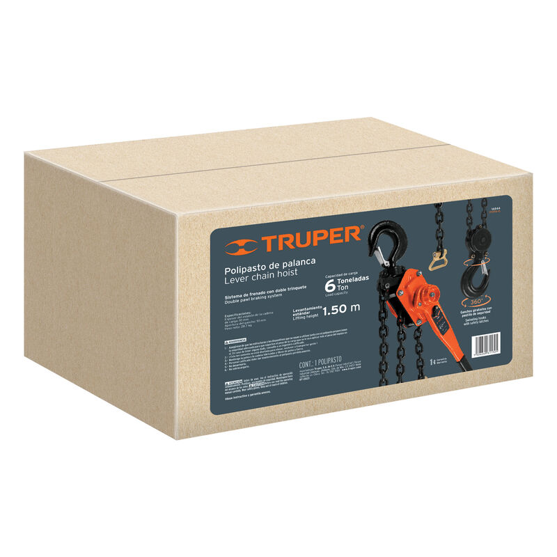 Polipasto de Palanca de 6 Ton de Truper image number null