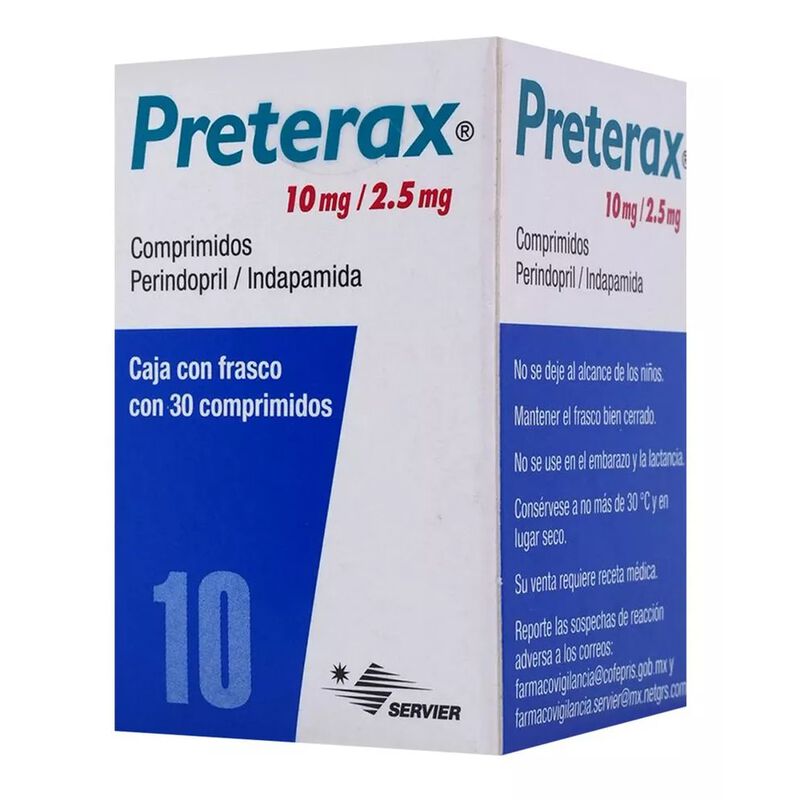 Preterax Comprimido 10 Mg/2.5 Mg, 30 Comprimido... image number null