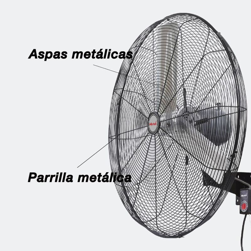 VENTILADOR PARED INDUSTRIAL MYTEK 3422 30 PUL 3... image number null
