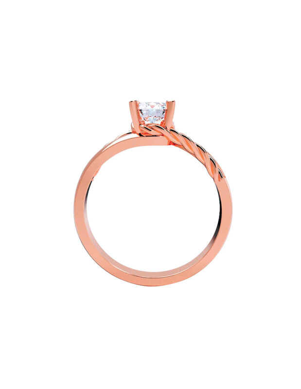 Anillo de Compromiso de 14K con Diamante de Lab... image number null