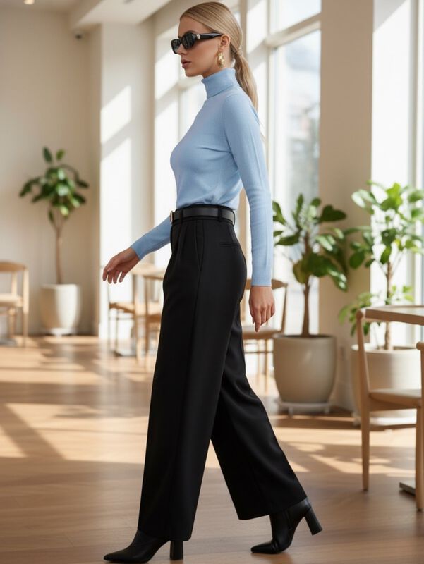 Set De 2 Su&eacute;teres Mujer De Cuello Alto Su&eacute;teres... image number null