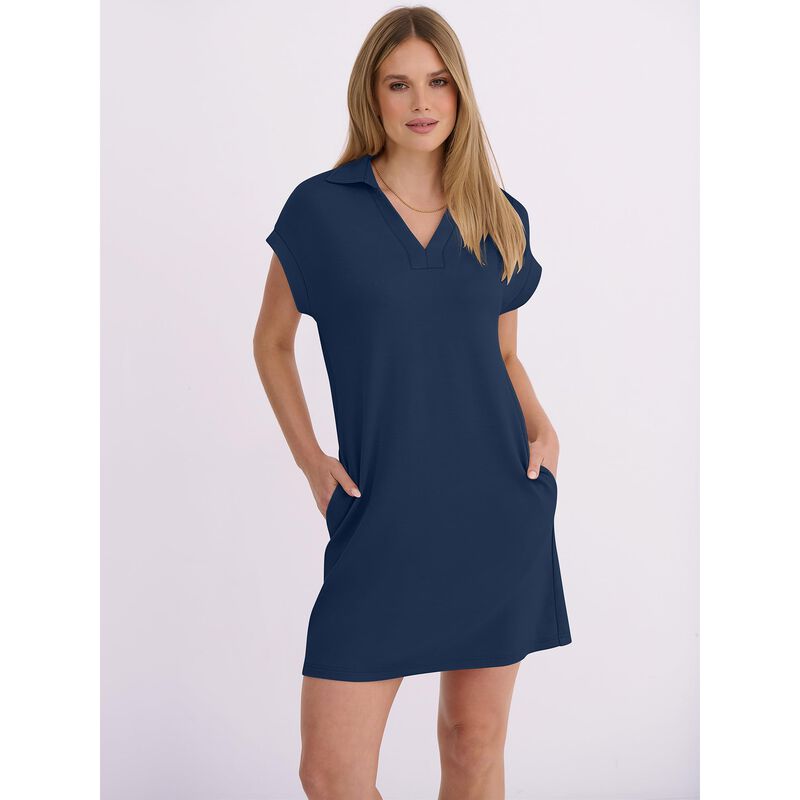 Vestido Anrabess Mini Escote V Mangas Cap, Azul... image number null