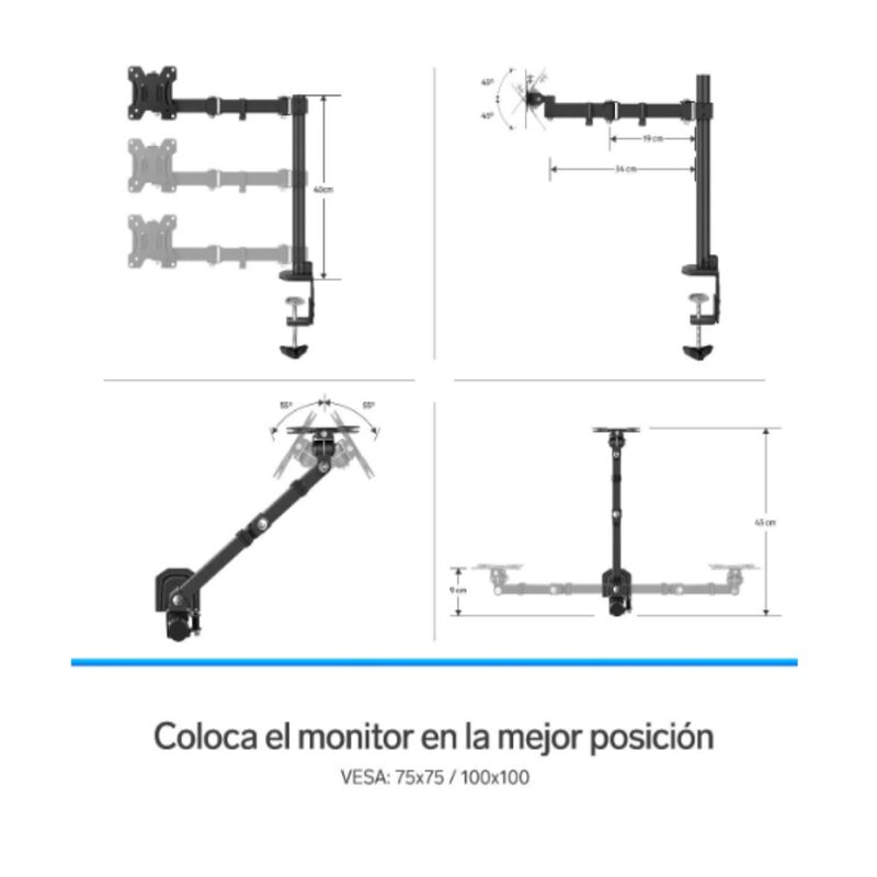 Soporte de escritorio para monitores de hasta 3... image number null