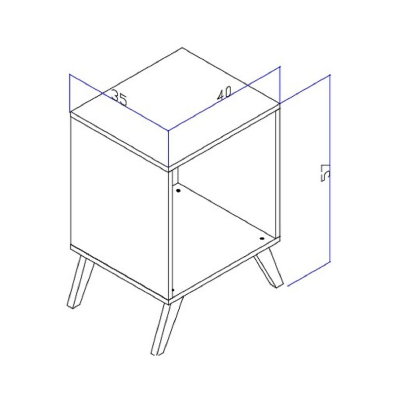 Mesa Auxiliar Bertolini RT3013 Negro image number null