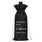 Bolsa De Vino Yuanhao 14 cm x 33 cm Negra - Regalo De Jubilaci&oacute;n