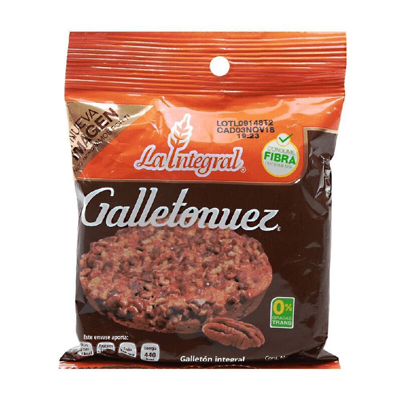 GALLETA CON NUEZ LA INTEGRAL 90 GR image number null