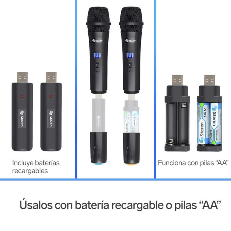 Sistema Profesional De 2 Micrófonos Inalámbrico... image number null