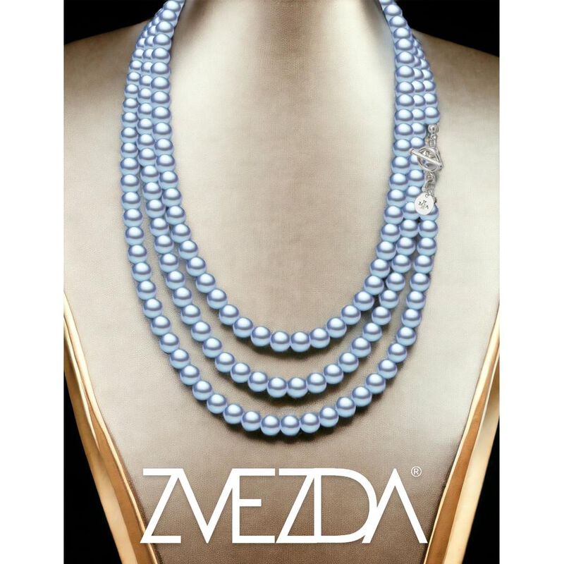 Collar de Mujer Plata .925 Perlas de Cristal Tr... image number null