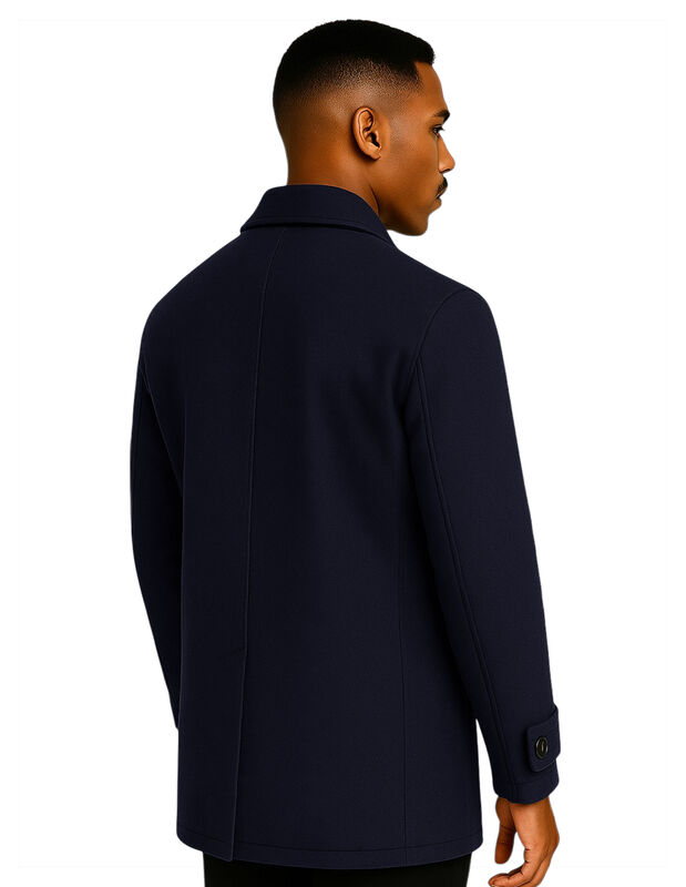 Abrigo Largo Hombre Gamuza Premium Marino Roose... image number null